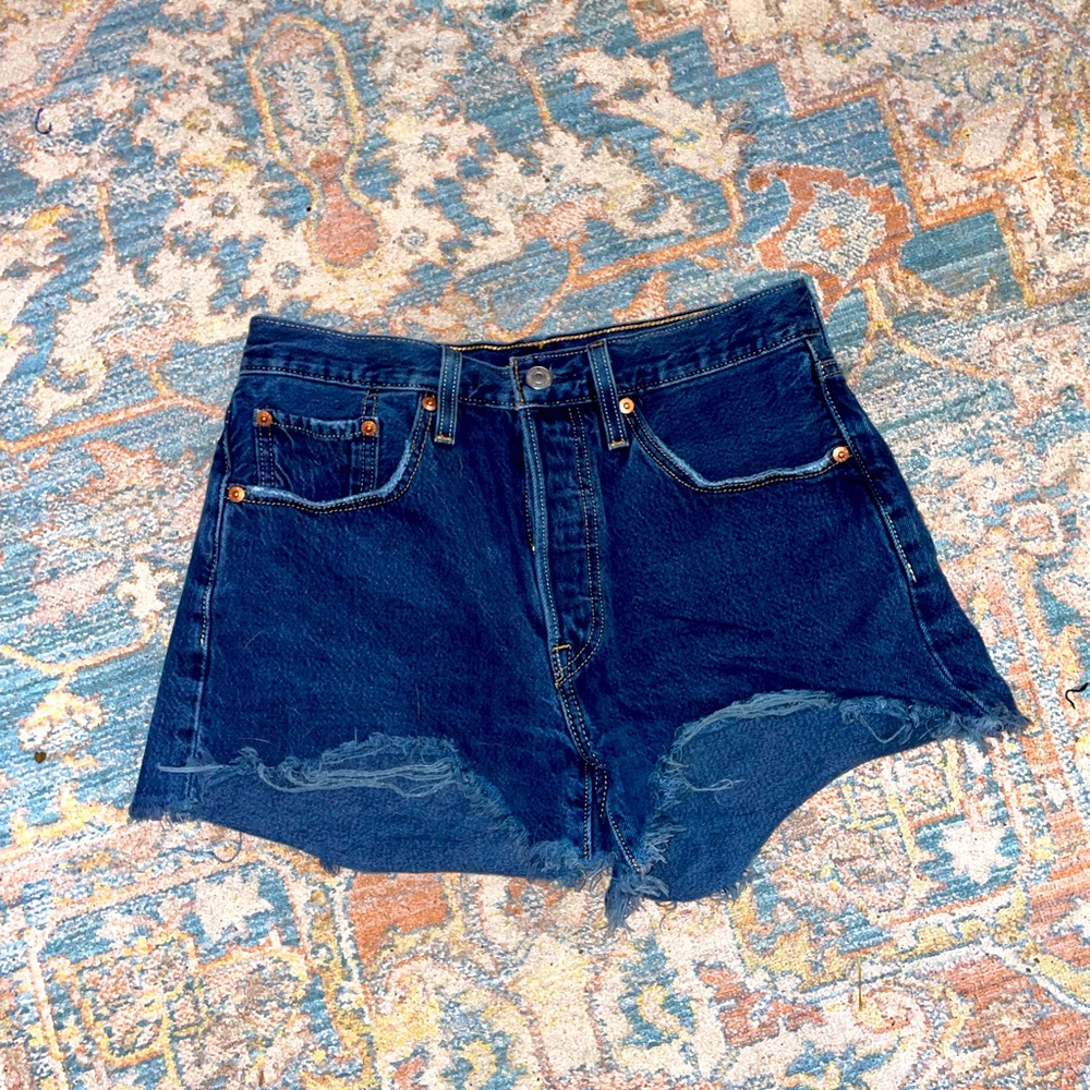 Levis Blue Denim Shorts